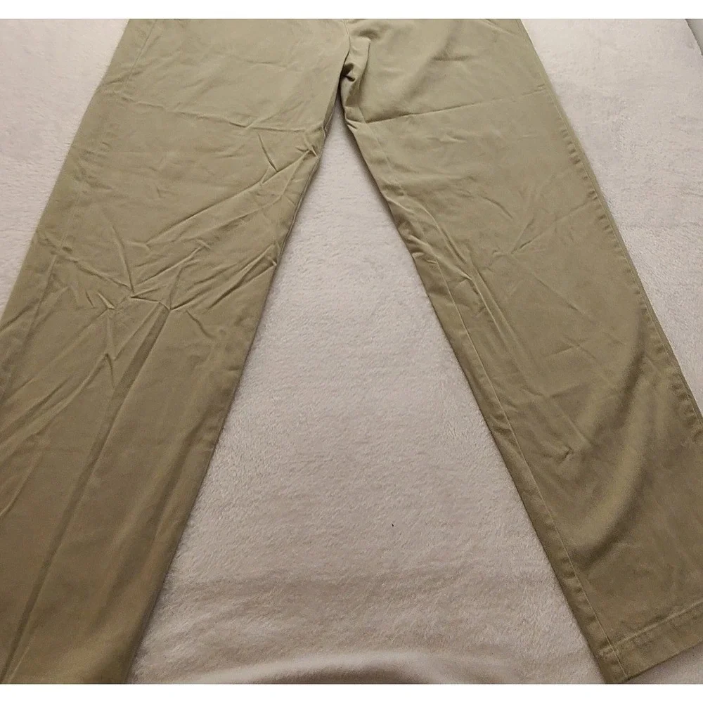 Banana Republic Chinos Men's 36x31 Khaki Tan 100% Cotton Flat Front Casual Pants